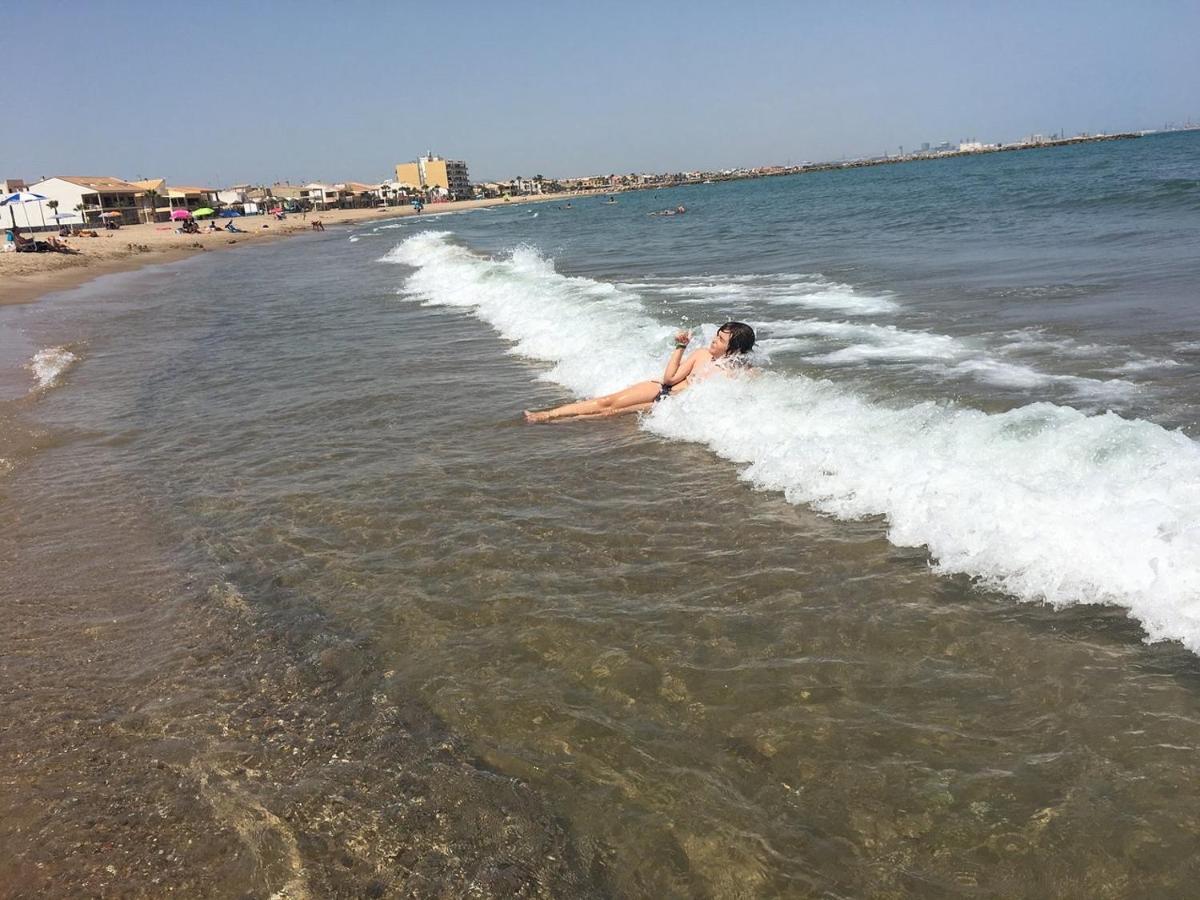 퍼졸 Apto Con Piscina En La Playa Cerca De Vlc Con Ac 아파트 외부 사진